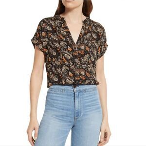 NWOT Treasure and Bond Allover Print Short Sleeve Top